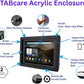 TABcare Anti-Theft Acrylic VESA Enclosure for Galaxy TAB A 8.0" w S-Pen Tablet with Free Wall Mount Kit & 90-Degree Angle Charge Cable (TAB A 8.0 w S-Pen SM-P200, White)