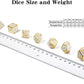 DnDnD White with Gold Number DND Dice Sets,Solid Metal Die with Free Gorgeous Metal Tin for Dungeons and Dragons D&D Role Playing Game Tabletop Games