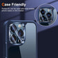 UniqueMe [ 3 Pack] Compatible with iPhone 12 Pro Max 6.7" Camera Lens Protector Tempered Glass,[Case Friendly][New version][Scratch-Resistant][Easy Installation] -Blue