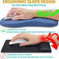 Hokafenle 2 in 1 Ergonomic Mouse Pad Wrist Support & Wrist Rest for Computer Keyboard Set, with Relieve Carpal Tunnel Pain Massage Bulge and Full Memory Gel Design (2In1 Set, Midnight Blue)