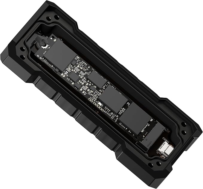 ASUS TUF Gaming A2- USB-C 3.2 Gen 2x2 Portable SSD Enclosure, Dual M.2 NVMe PCIe and SATA, MIL-STD-810H Drop Resistance, IP68 Water and dust Resistance, Aluminum Alloy Chassis and a Thermal pad