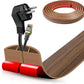 Floor Cord Cover Cable Cavity Self Adhesive Cord Hider Floor 10FT Floor Cable Management Power Cord Protector Floor Electric Cord Covers for Offices, Gym, Exhibitions (Misty Brown Wood, 1.97" x 10')
