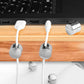 3 Sets Charger Holders for Cords, Silver Adjustable Cable Anchor Holders, Adhesive Metal Cord Clips, Cable Management Wire Organizers for Desk, Office, Nightstand