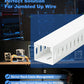 66in(4X L16.5in) Professional Server Rack Cable Management Raceway, H1.4in x W1.6in Cable Raceway Kit, Electrically Safe PVC Open Slot Wire Raceway for Under Desk/Computer/Network Cords, White