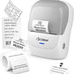 CLABEL Thermal Label Maker Machine: 221B Bluetooth Label Maker Mini Sticker Printer Barcode Printer Inkless Label Maker Compatible with Clothing Price Labeling with 1 Roll of 50x30mm Label(Gray White)