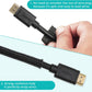 ZhiYo 20ft - 1/4 inch Cable Sleeve, Cord Wrap Wire Protector Tubing for Pets, PC Cable Wrap, Computer Cable Management Sleeve - Black