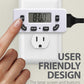 Fosmon 24 Hour Programmable Digital Timer Outlet (2 Pack), ON/Off Program, LCD Display, Mini Indoor Single Plug-in, 125V 15A for Seasonal Light, Lamp, Heater, Portable Fan, Aquarium