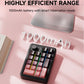 EWEADN NK20 Wireless Retro Mechanical Numpad with Knob, Bluetooth/2.4GHz/USB-C Connect with RGB Backlight Hot Swappable Number Pad, 20-Key Rechargeable External Num Pad for Win, Mac, Black Berry Pink