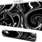 Gaming Mouse Mat Forest Background Pattern XXL XL Large Mouse Mat Long Extended Mouse Pad Desk Mat Non-Slip Rubber Mice Pads Stitched Edges Thin Pad (Wave Black)