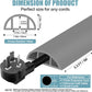 Floor Cord Cover Self Adhesive Cord Hider,3.3FT Cable Management, Extension Strip Protector for Wires, Prevent Cable Trips for Offices, Gyms, Exhibitions Cavity:0.39"(W) x 0.27"(H) Gray