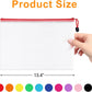 100Pack Mesh Zipper Pouch Bags, Waterproof A4 Letter Size Document Zipper Pouches for Storage, Teacher School, Toys, Puzzle, Office, 10 Colors