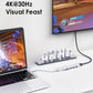 LENTION USB C Hub with 100W Charging, 4K HDMI, Dual Card Reader, USB 3.0 & 2.0 Compatible MacBook Pro, New Mac Air/Surface, Chromebook, More, Stable Driver Adapter (CB-CE18, Silver)