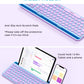seenda Bluetooth Keyboard and Mouse for iPad, CTU-301 Multi-Device Bluetooth + 2.4G Wireless Keyboard Mouse with Tablet Holder for MacBook/Windows Computer, iOS/Andriod Tablet Phone, Blue & Purple
