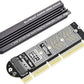 ELUTENG NVMe PCIe 4.0 Adapter NVMe M.2 SSD to PCIe X4/X8/X16 Card with Aluminum Heat Sink M.2 to PCI-Express SSD Expansion Card Support 2230 2242 2260 2280 Max 4TB for Windows/Linux/Moc os