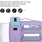 MOSISO 360 Protective Laptop Case 13.3 inch, 13-13.3 inch Laptop Sleeve Compatible with MacBook Air/Pro 13 / Pro 14, HP Dell ASUS Lenovo, Side Open Bag with 2 Raised&1 Flapover Pockets, Purple