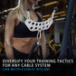 Double to Single Adaptor Plate for Cable Pulley Machines Durable Solid Stainless Steel with 3 Carabiners Suitable for Dual Cable Machines LAT Pulldown, Shoulder & Biceps Exercises