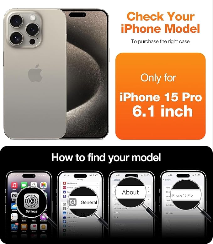 TORRAS Ostand Q3 Air for iPhone 15 Pro Case with 360 Magnetic Stand, Fit for MagSafe, Mil-Grade Drop Tested, Camera Control Button, Shockproof Phone Case for iPhone 15 Pro 6.1", Glacier Sprint