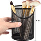 2 Pack Mesh Pencil Holder Pen Cup for Desk Round Black Pen Holder Desktop Pen Organizer 3 Compartments Pencil Organizer Desk Organizer for Office Home School
