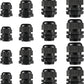 PENGLIN Cable Glands NPT Nylon Cable Connector, Strain Relief Cord Connector, IP68 Waterproof Adjustable Locknut(1/4" 1/2" 3/4" 1" Glands Combo(16-Pack))