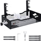 Large Under Desk Cable Management Tray - Heavy Duty Metal Cord Organizer with No Drill Installation for Office & Home Office Desks to Hide Wires & Power Strips (Black, XL)