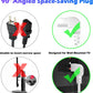 Adoreen 4 Ft Computer TV Replacement Power Cord White, 90 Degree Angled L-Shaped 18AWG 3-Prong AC Universal Power Supply Cable NEMA 5-15P to IEC 320 C13 for Printer, PC, Monitor TV LCD, ETL+Ties