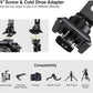 elitehood Aluminum Tripod Phone Mount Adapter for DJI RS 4 Mini, Magnetic Smartphone Tripod Mount with Arca-Standard & Hot Shoe Plate for Camera, Cold Shoe Phone Mount Fit iPhone 16 15 14 Series