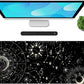 Galdas Gaming Mouse Pad XXL XL Large Long Extended Big Mousepad Non-Slip Rubber Keyboard Desk Pad with Stitched Edges for Laptop Home Office (31.5x11.8x0.08 Inch) … (Black Moon)