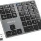 MOFII Bluetooth Number Pad for Laptop - Gray Wireless Numeric Keypad 35 Keys USB-C Rechargeable Numpad, Accounting Portable Financial Data 10 Key for Laptop/PC/Desktop/Notebook/Surface Pro