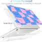 MEEgoodo Case for MacBook Pro 13 inch Case 2022 2021 2020 New A2338 M2/M1 A2251 A2289,Laptop Hard Shell with Keyboard & Camera Cover Compatible with 13 inch MacBook Pro, Smiling Faces & Checkered