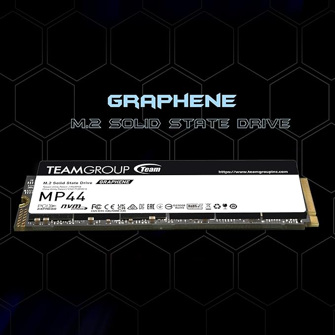 TEAMGROUP MP44 2TB SLC Cache Gen 4x4 M.2 2280 PCIe 4.0 w/NVMe Laptop, Desktop, NUC, NAS SSD Read/Write Speed up to 7000 / 6000MB/s TM8FPW002T0C101