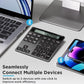 Bluetooth Number Pad, Wireless Numeric Keypad Calculator with Display, USB-C Rechargeable External 34-Keys Numpad, Financial Data Entry Keyboard for iMac, MacBook Air/Pro, PC Desktop, Laptop Notebook