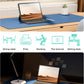 YSAGi Leather Desk Protector, Office Mat, Large Mouse Pad, Non-Slip PU Leather Blotter, Laptop Desk, Waterproof Writing Pad for Office and Home (Sea Blue, 35.4" x 17")