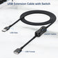 Itramax USB On Off Switch Cable 3.3FT,Inline USB Power Switch USBA Male to Female Extension Cord with Switch Upgraded Toggle Cable for PC,TV,Carplay,LED Strip,Desk Lamp,Fan,Light