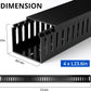 ZhiYo H2in x W2.4in Professional Server Rack Cable Management Raceway, 95in (4X L23.6in) Cable Raceway Kit, Electrically Safe PVC, Open Slot Wire Hider for Under Desk/Computer/Network Cords