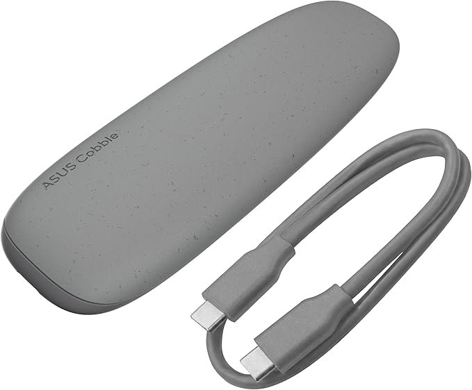 ASUS Cobble M.2 SSD Enclosure, Tool-Free USB-C 10Gbps External NVMe/SATA Case, Aluminum Cooling, IP55 Water & Dust Resistant, Supports M.2 2230–2280, for PS5, MacBook & Windows, Gray