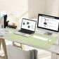 YSAGi Non-Slip Leather Desk Pad L Size, Waterproof Laptop Computer Desk Keyboard Mat, Table Protector Blotter Mat, Large Mouse Pad for Office/Work/Home/Decor(Matcha Green, 35.4" x 17")