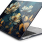 Batianda Premium Case for New MacBook Air 15 inch 2025 2024 2023 with M4 M3 M2 Chip, Designed Black Protective Plastic Hardshell & Keyboard Cover & Screen Protector, Blooming Flowers