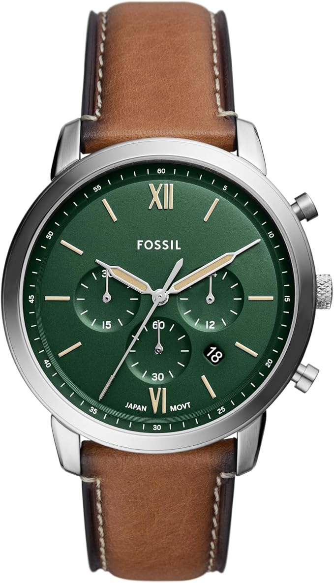 Fossil Men's Neutra Quartz Stainless Steel and Leather Chronograph Watch