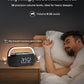 COLSUR Bluetooth Speaker with Wireless Charger, FM Radio, Dimmable LED Night Light, Stereo Sound Dual Wireless Speakers, 2500mAh Portable Speaker for Home Decoration, Bedroom, Office, Gift
