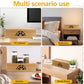 Bamboo Cable Management Box,Extra Large Cord Organizer Box,Power Strips Hider,Plug Strip Cord Box,Outlet Holder,Cords Concealer,Wires Covers,Desk & Floor Tidy Solution (Straight lid)