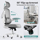 TRALT Office Chair Ergonomic Desk Chair, 330 LBS Home Mesh Office Desk Chairs with Wheels, Comfortable Gaming Chair, High Back Office Chair for Long Hours (Light Grey)