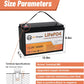 4 Pack 12V 140Ah Lithium LiFePO4 Deep Cycle Battery,Support 4S4P,Built-in 100A BMS 5000-7000 Cycles Perfect for RV Solar Marine Overland Off-Grid Application