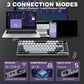 YUNZII B75 PRO Wireless Mechanical Keyboard,75% Layout with Knob,Hot Swap Gasket Custom Structure,Creamy Pre-lubed Switches,RGB Backlit,BT/Type-C/2.4G for Win/Mac(Cocoa Cream V2 Switch,Dark Grey)