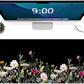 Gaming Mouse Mat Forest Background Pattern XXL XL Large Mouse Mat Long Extended Mouse Pad Desk Mat Non-Slip Rubber Mice Pads Stitched Edges Thin Pad (Floral)