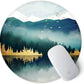 ITNRSIIET Round Mouse Pad with Stitched Edge Premium-Textured Waterproof Non-Slip Rubber Base Desktop Protection Mat Diameter 8.7 inches, Landscape Forest