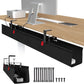 Univivi No Drill Under Desk Cable Management Tray, 48" Cord Organizer for Table, Clamp/Screw Mount Desk Cable Management, Premium Fabric Cable Management Tray for Office, Home (Extra Large)