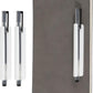 PATIKIL 2 Pcs Adhesive Pencil Holders, 105mm Long Universal Pencil Clip Silicone Pen Holder Office Pen Organizer for Desk Wall Clipboard Notebook Tablet Case Stylus, White
