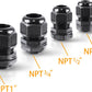 XHF 25 Pcs 3/8" IP68 Strain Relief Nylon Cord Grip NPT Cable Glands Adjustable UL Listed and RoHS Compliant (Black)
