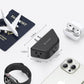TROND Outlet Extender - 3 Prong Grounded Plug Extension Outlet, 3 Way Angled Wall Plug Splitter, Cruise Ship Essentials, Multiple Expander with 3 Electrical Sockets for Bathroom, Kitchen, Black