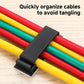 Adhesive Cable Clips Holder, Outdoor Light Clips, Black Cord Wire Clips, Sturdy Nylon Cord Wall Finisher Wire Clamp for Home, Car, Office Desk Wire Management (Black, XL-40 PCS)